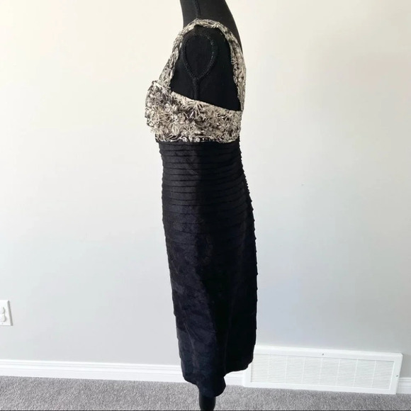 JS Collections Black Shutter Cocktail Lace Dress - Picture 3 of 16